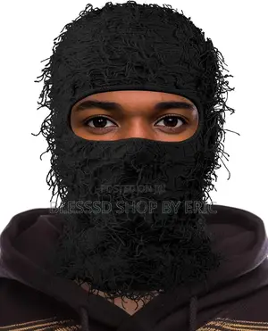 Ski Mask Fuzzy Type. Yeat Balaclava With Distressed Material