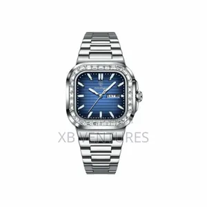 Poardag Men's Wristwatch Fashion Waterproof Blue Sliver