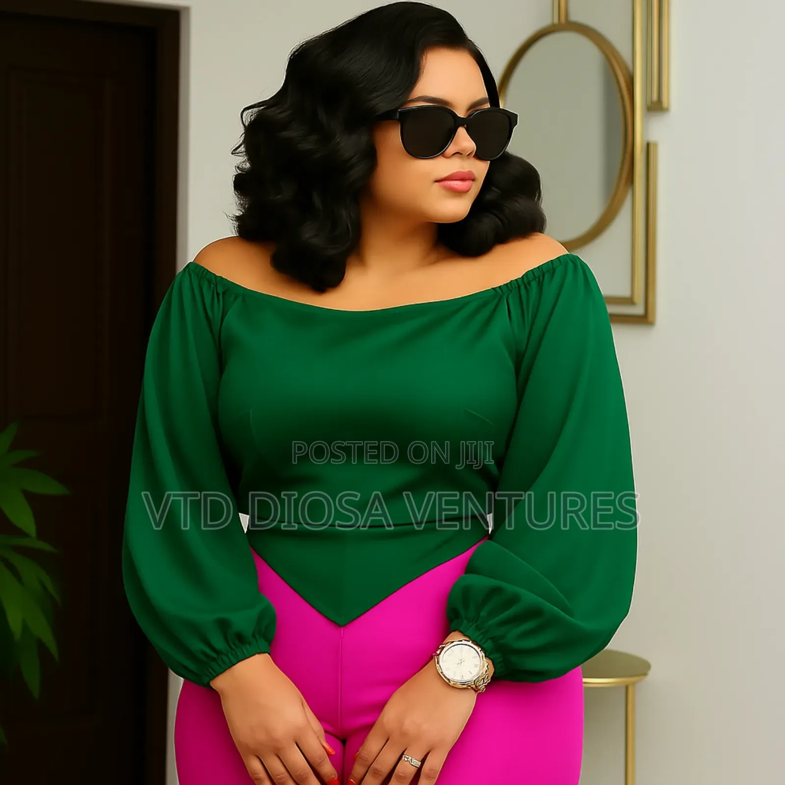 Silky Off Shoulder Blouse for Ladies