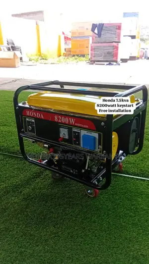 Yellow Honda Generator 7.5kva 8200watt Petrol 7.5kva 8200wat