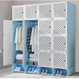 16 Cubes Plastic Wardrobe With Shoe Rack