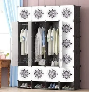 20 Cubes Plastic Wardrobe With Shoe Rack