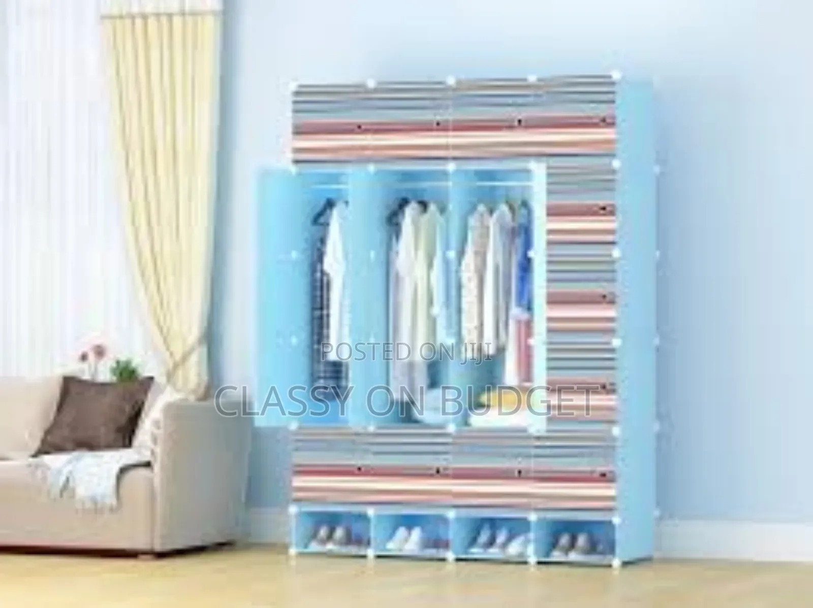 20 Cubes Plastic Wardrobe With Shoe Rack
