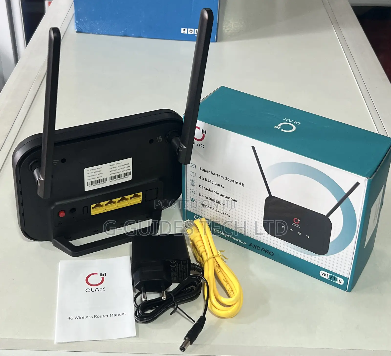 Olax 4g Router Ax8 Pro Wi-Fi 6 With Inbuilt Battery