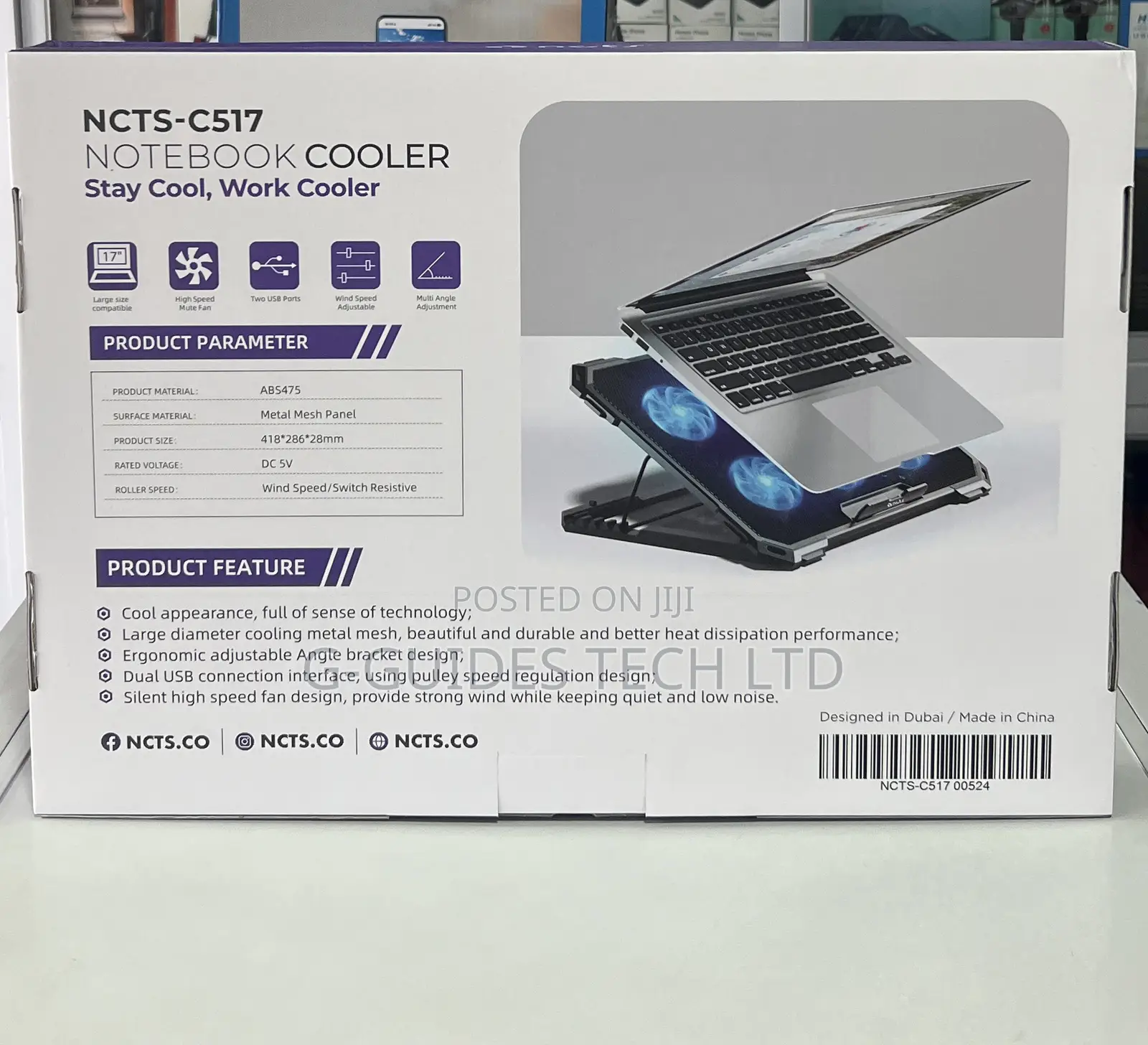 NCTS Laptop Cooling Pad, NCTS-C517 Notebook Cooler