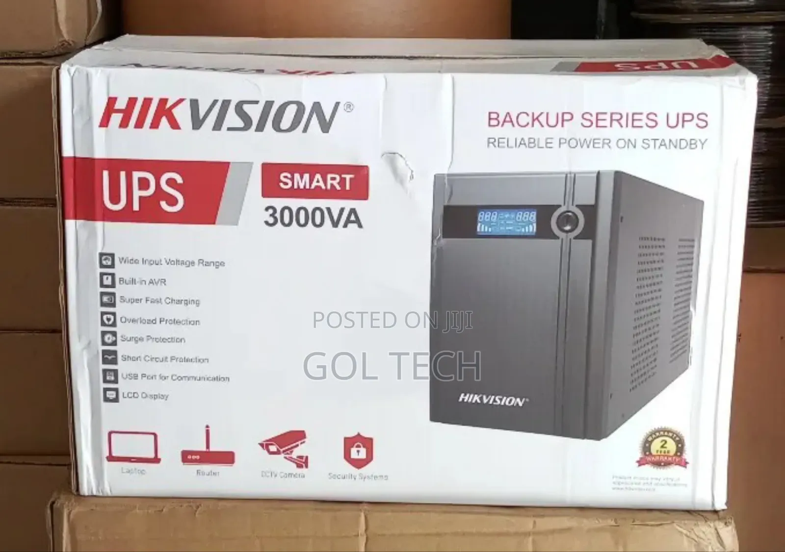 Hikvision Ups 3000va (3kva) Backup Smart Ups With Avr