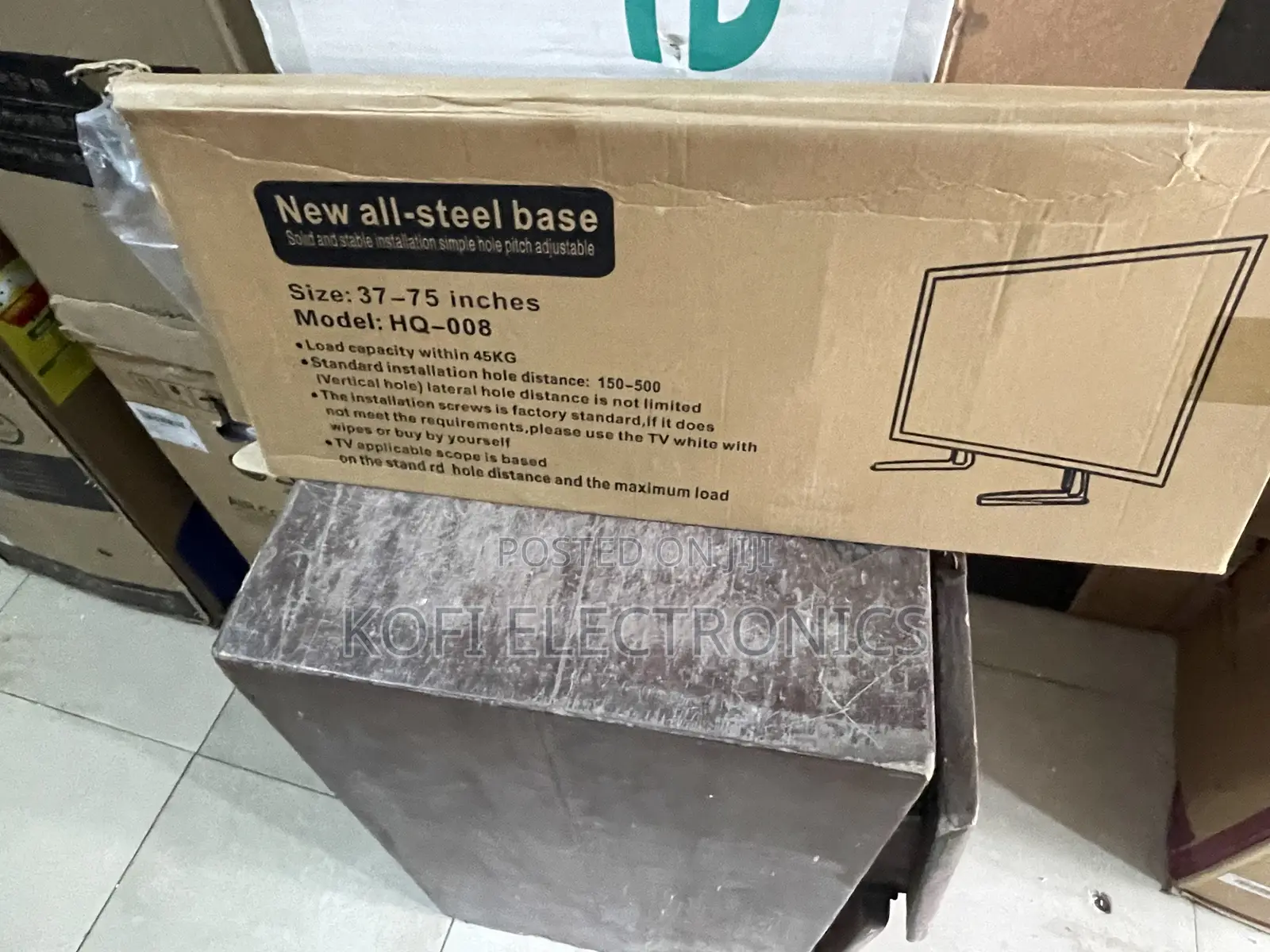 Duty Study Design Hq-008 37-75 Adjustable Pedestal Tv Stand