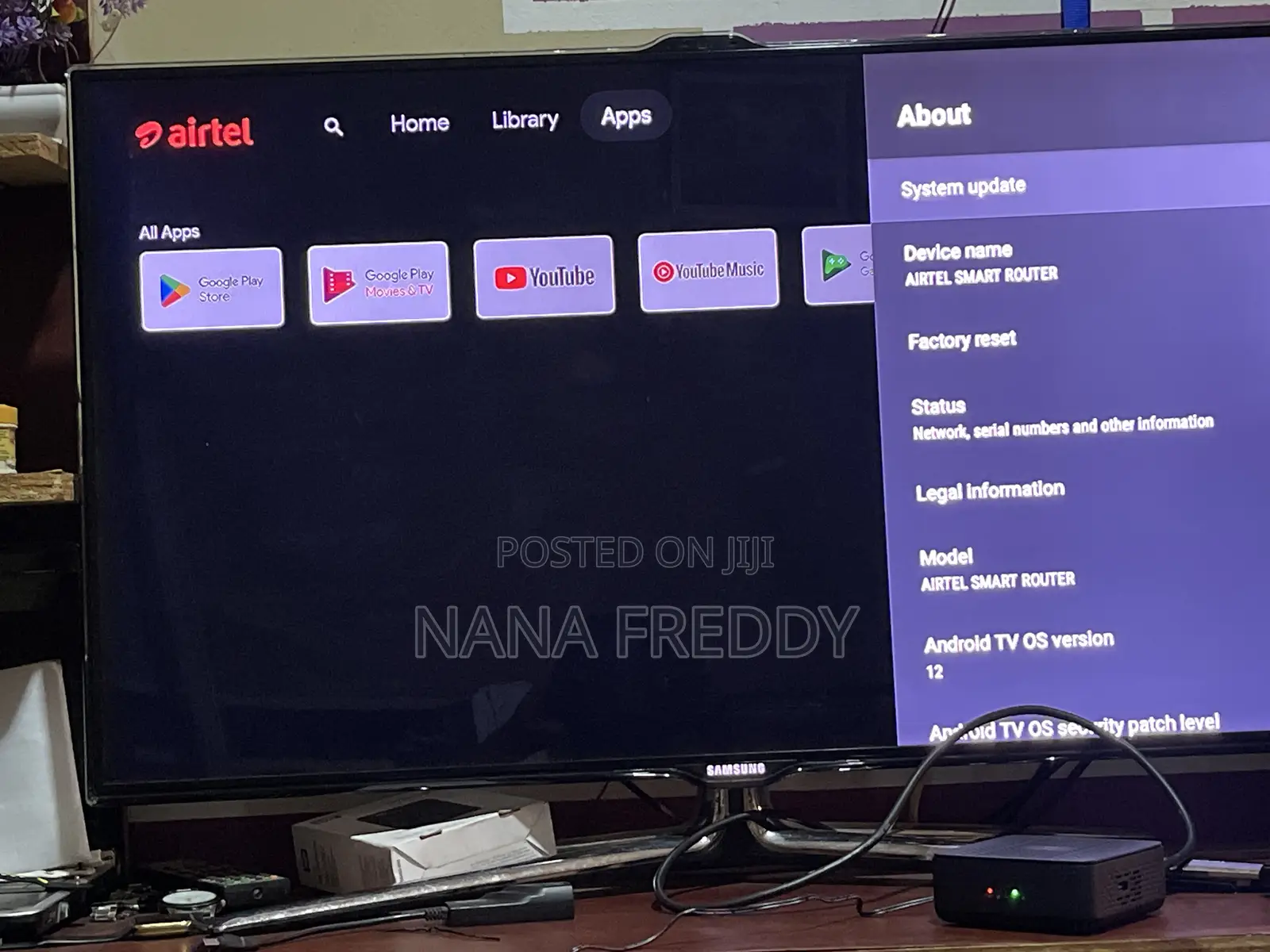 Airtel Android Smart Tv Box + Router Combination(Universal