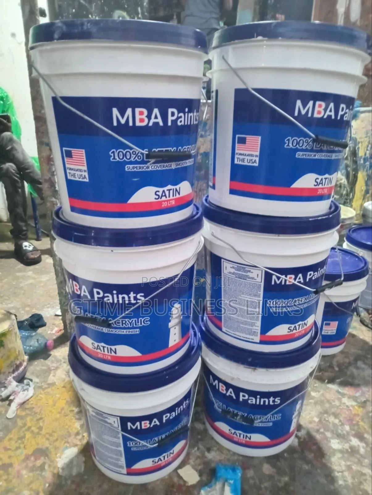 Mba Latex Acrylic Paint (White Satin) - 20l