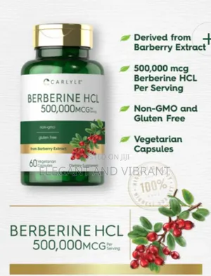 Berberine 500000mcg Per Serving | 60 Capsules