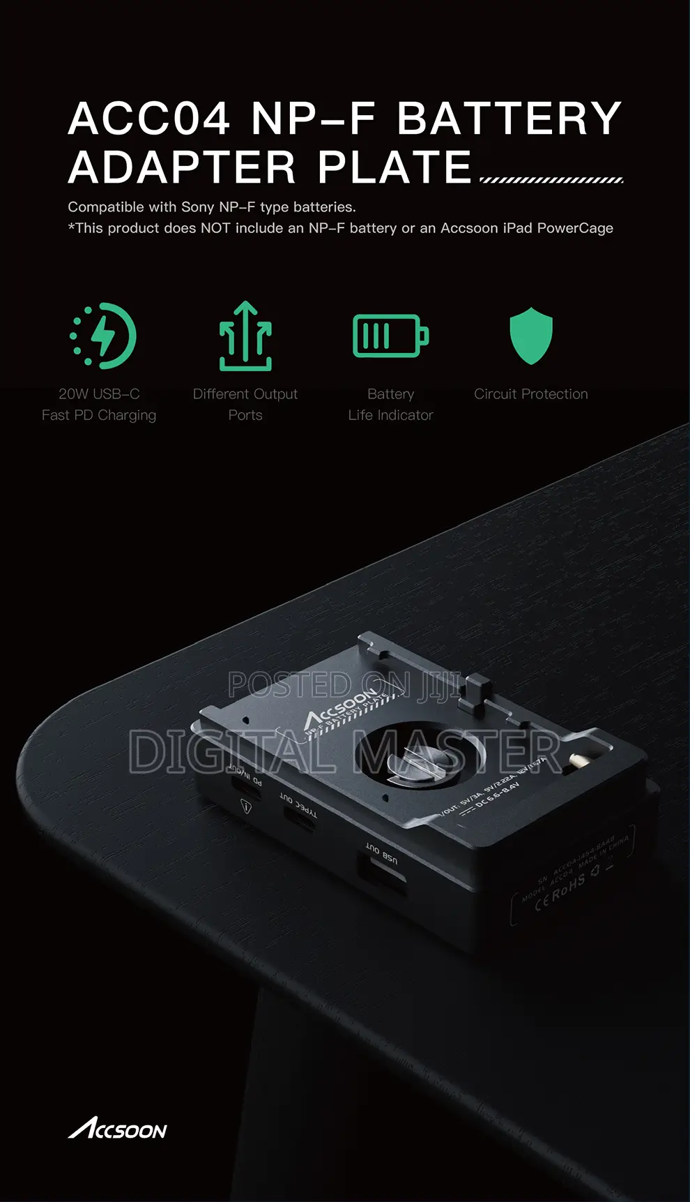 Accsoon Acc04 Np-F Battery Adapter