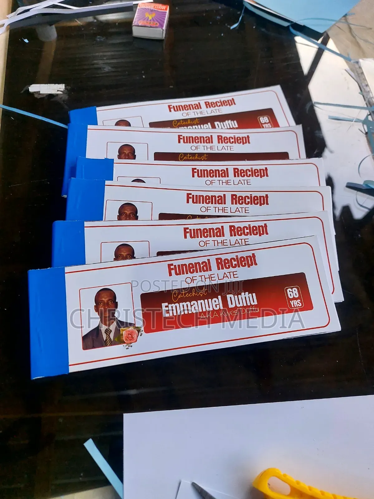 Funeral Brochure and Receipt