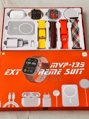 MVP Smartwatch Kit With Battery, Charger Headphones- Gold