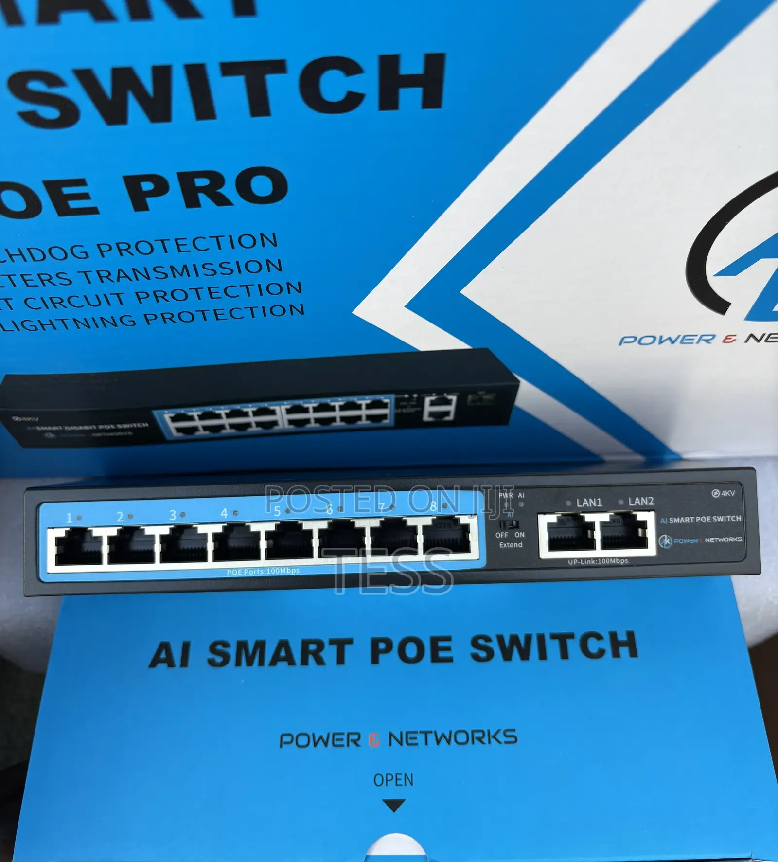 Ak Ai Smart Poe Switch 8port With 2uplinks 100/1000mbps