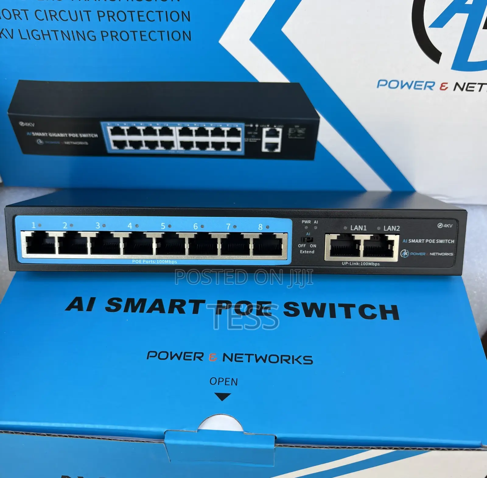 Ak Ai Smart Poe Switch 8port With 2uplinks 100/1000mbps