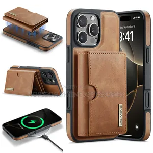 iPhone Magsafe Leather Cases With Detachable Magnetic Wallet