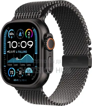 Apple Watch Ultra 2 Titanium Case With Black Milanese Loop