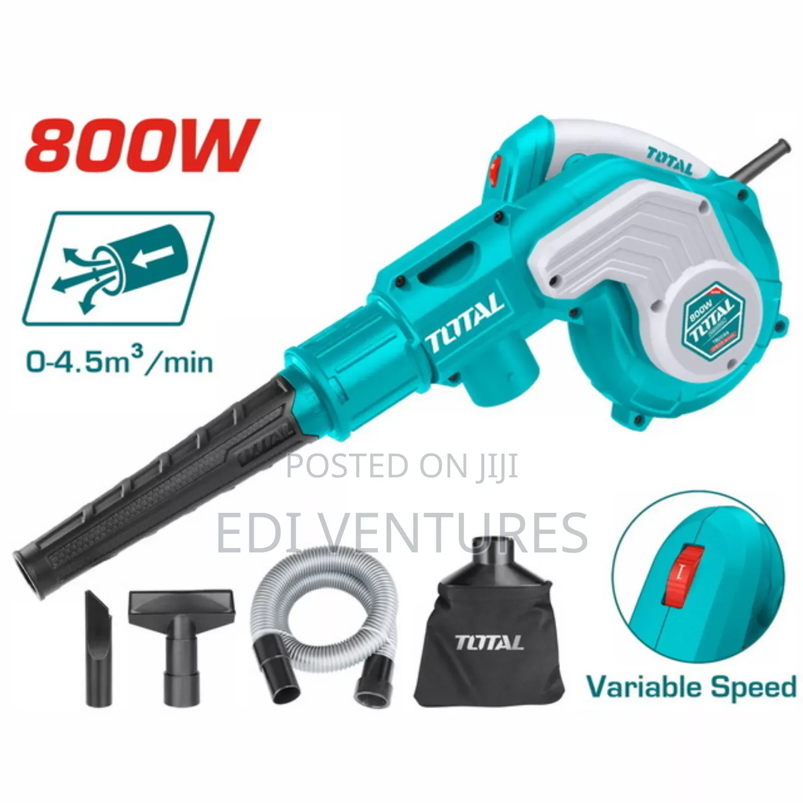 Total 800w Aspirator Blower-Dual Functions-Vacuum and Blower