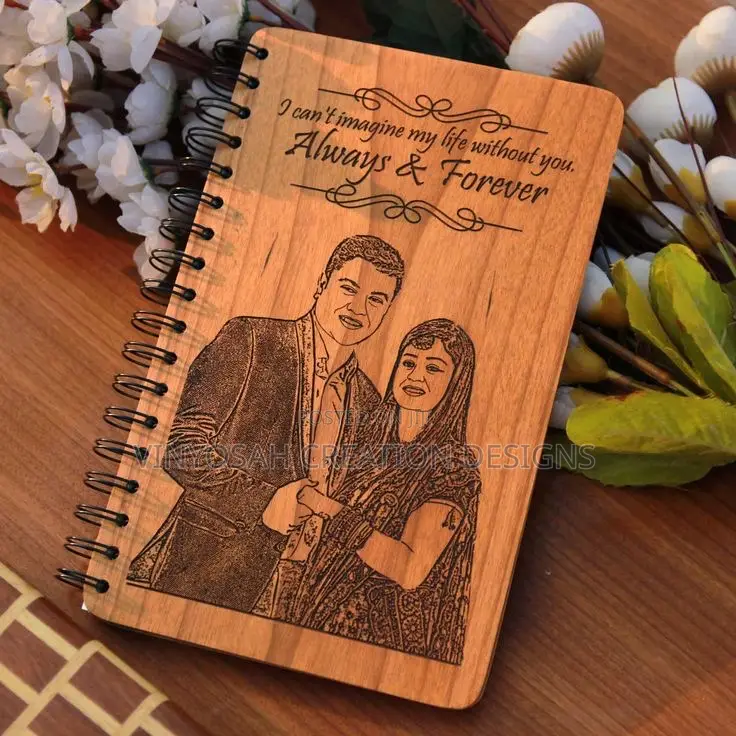 Wooden Diary  With Engraving