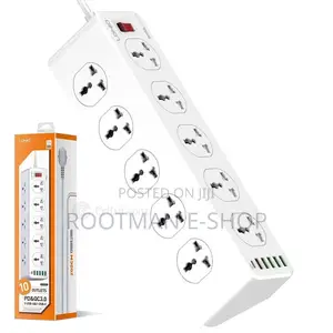 Ldnio Sc10610 Fast Charging Power Strip With 10 Outlets