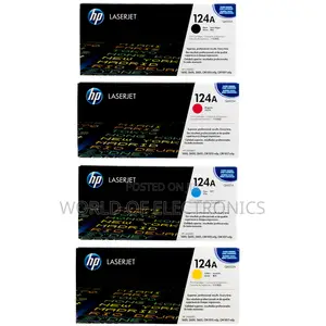 Hp Original 124a Cyan, Magenta, Yellow Toner Cartridge