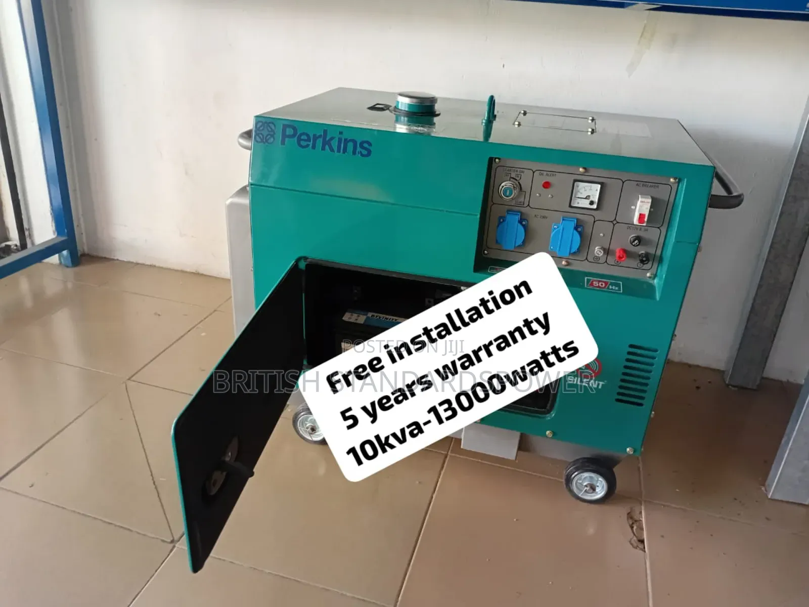 Safeguarded 10kva Perkins Silent Diesel Generator