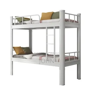 Single 200 by 100cm Metal Bunk Bed White