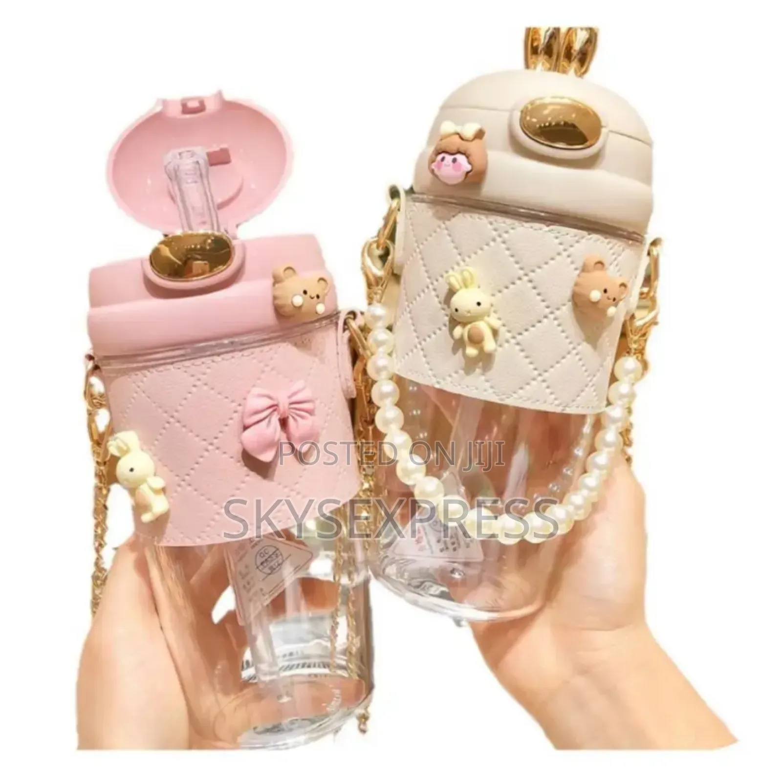 Kids Portable Plastic Water Bottle With Straw
