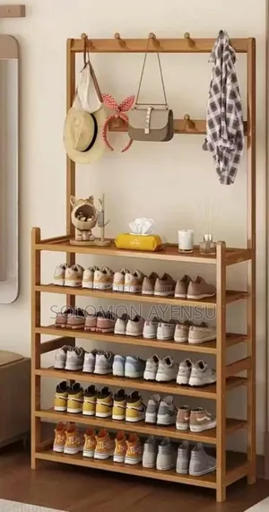 5 Tier Bamboo Shoe Rack