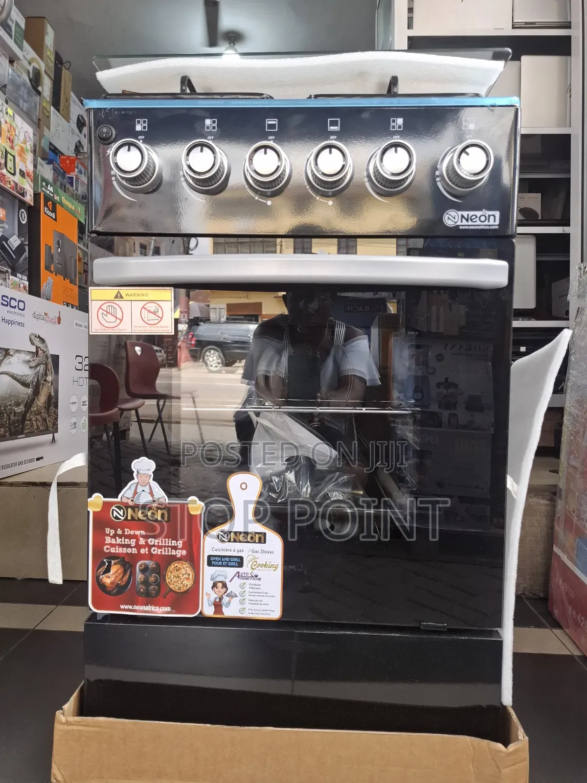 4 Burner Gas Cooker With Grill Auto Ignition