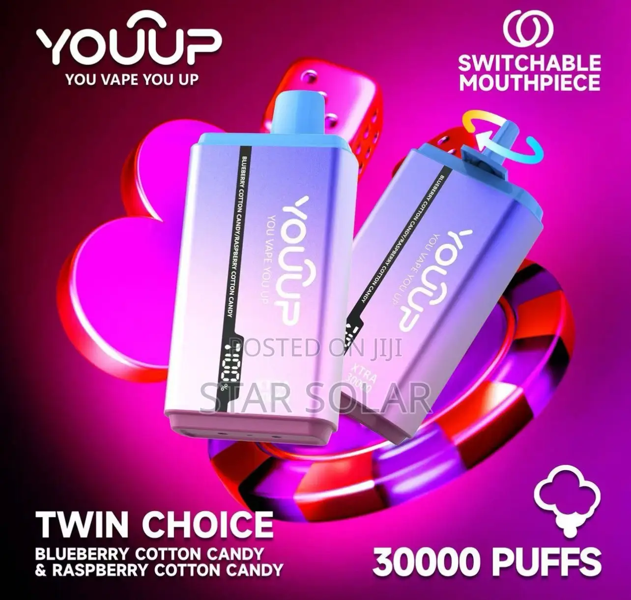 Youup Twin Choice Puffs Rechargeable Vape Pen