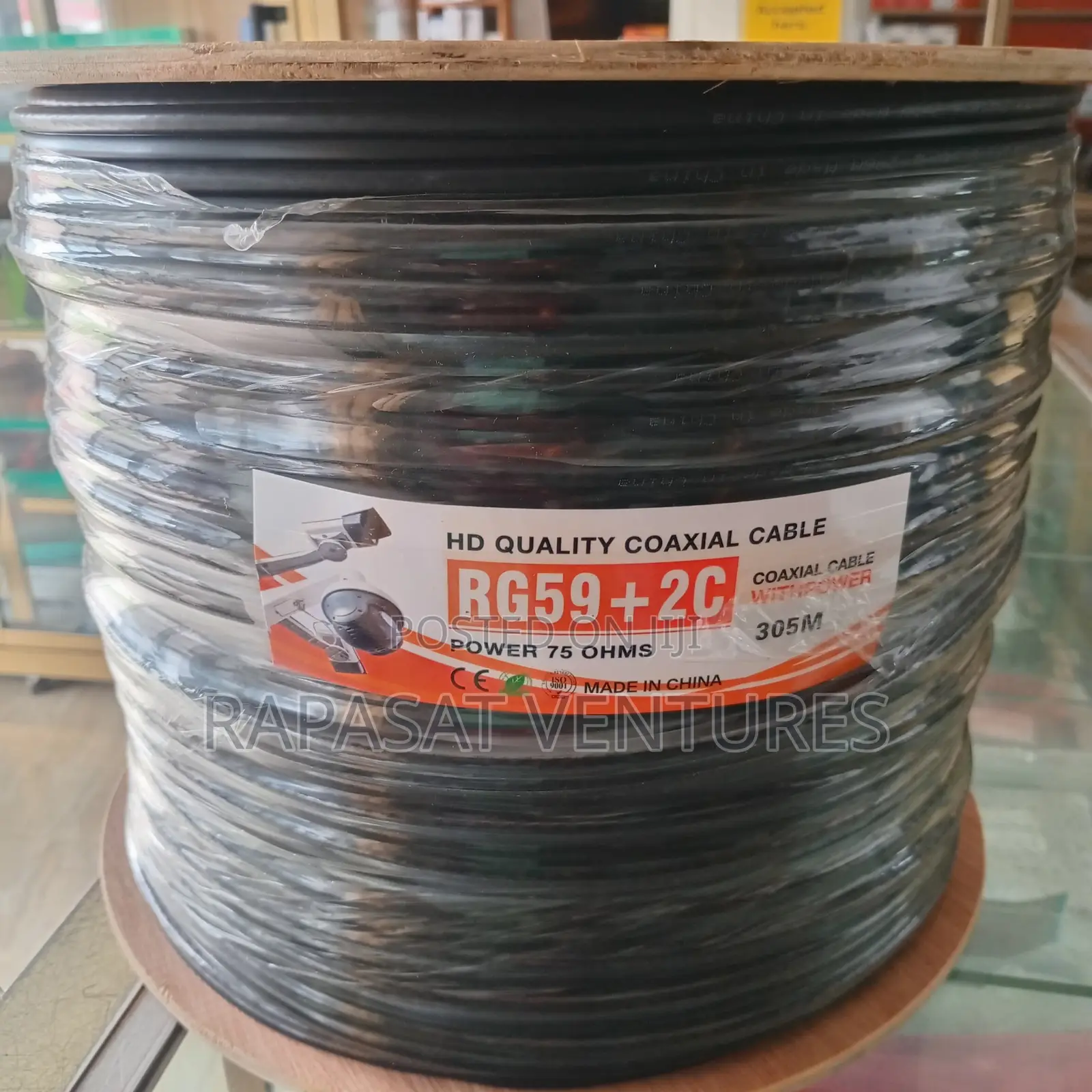 Rg59 Coaxial Cable With Power (305 Meters)