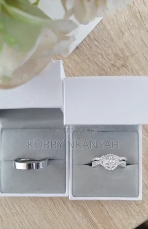3set Silver Wedding Rings