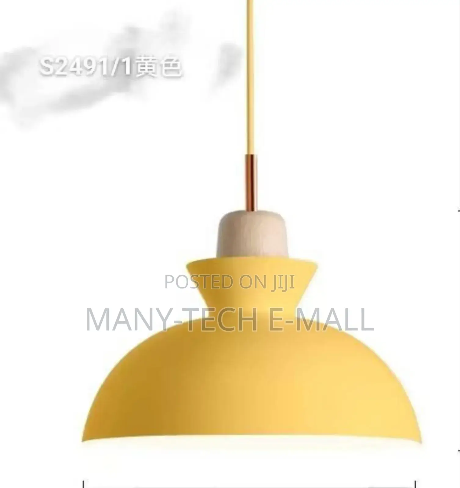 Yellow Esthetic Single Pendant Light