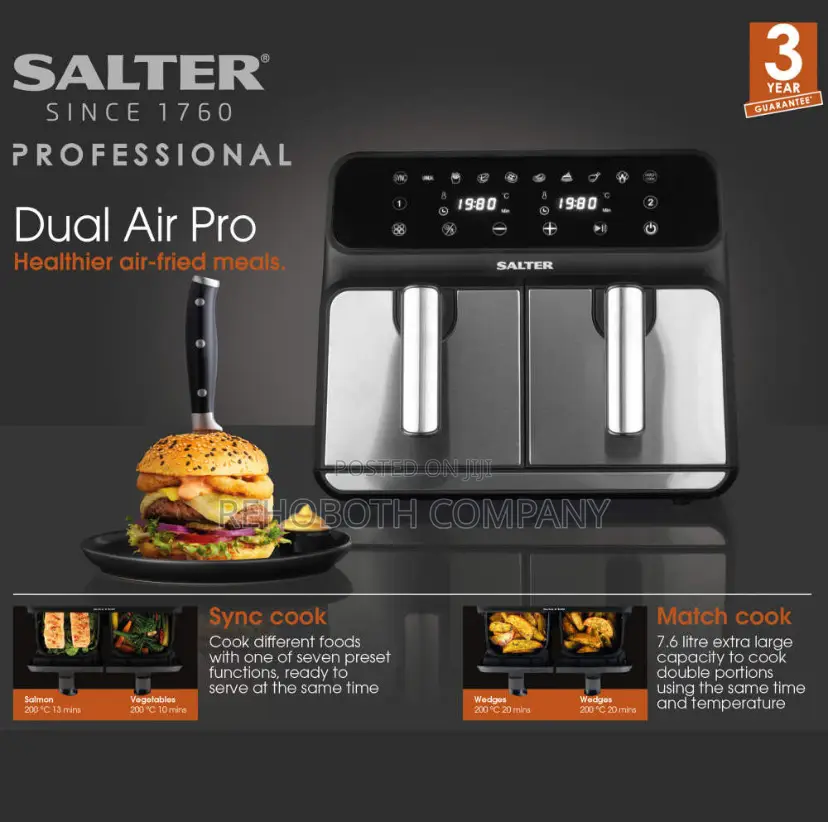 Salter Dual Air Pro Air Fryer 7.6 Litre