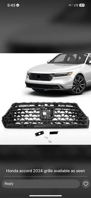 Honda Accord 2022,2023,2024, Front Shells Available