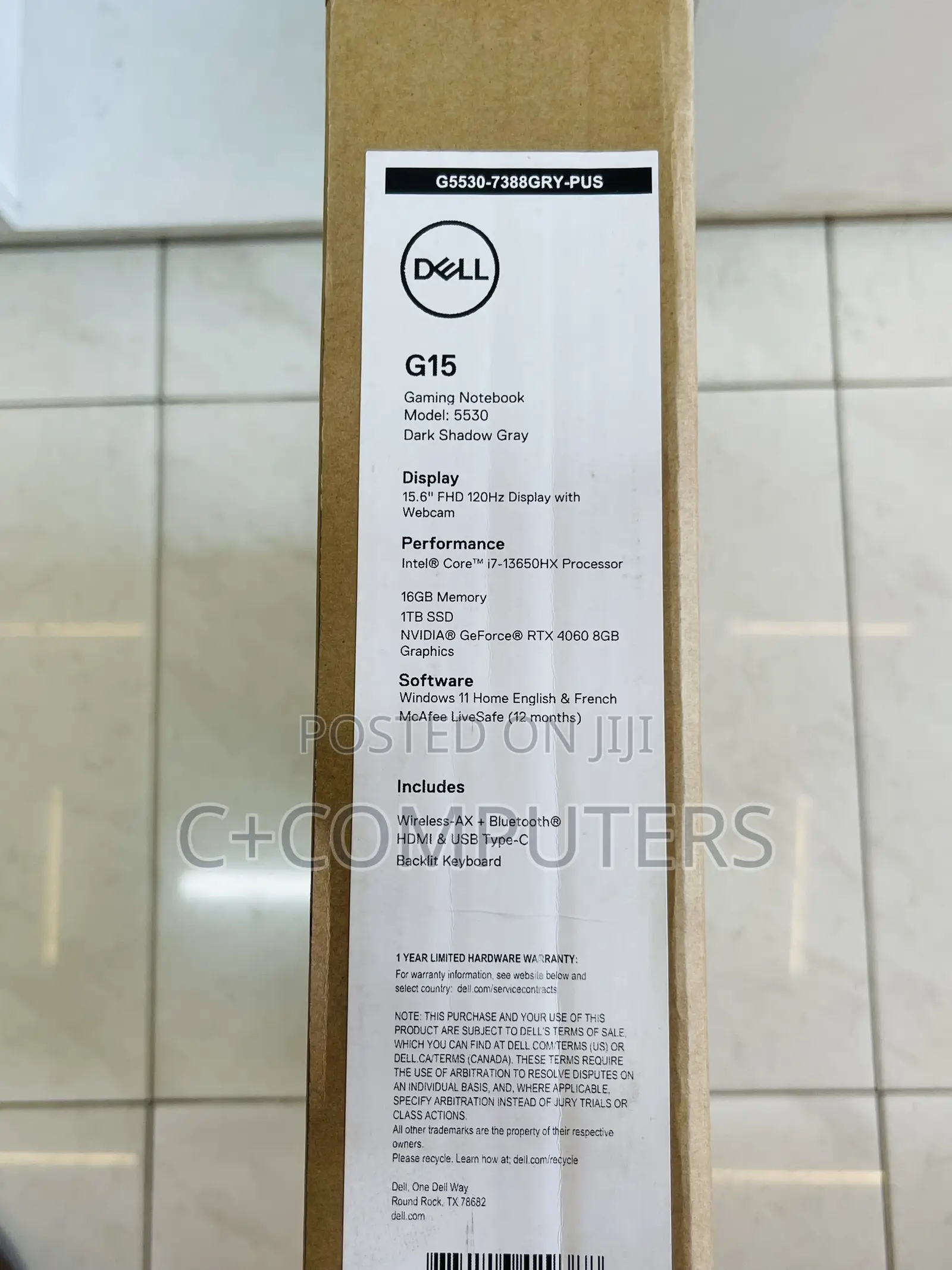 New Laptop Dell G15 5535 16GB Intel Core I7 SSD 1T