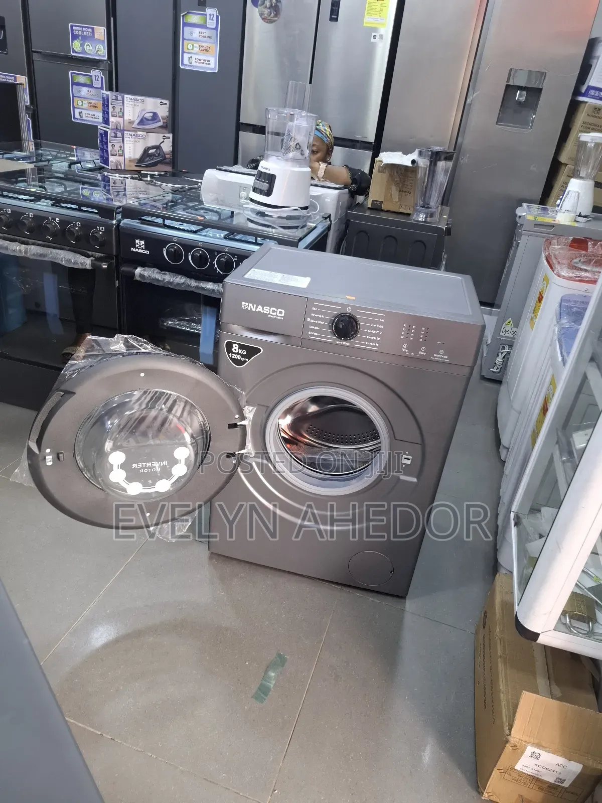 Fast Washing Machine Nasco Front Load Full Automatic 8kg
