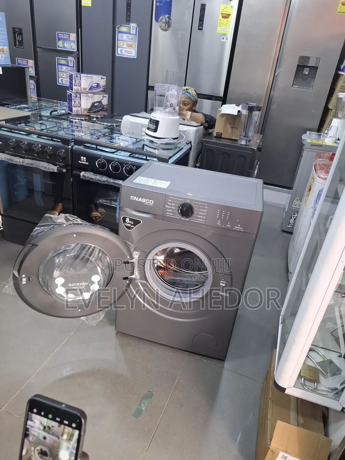 Fast Washing Machine Nasco Front Load Full Automatic 8kg