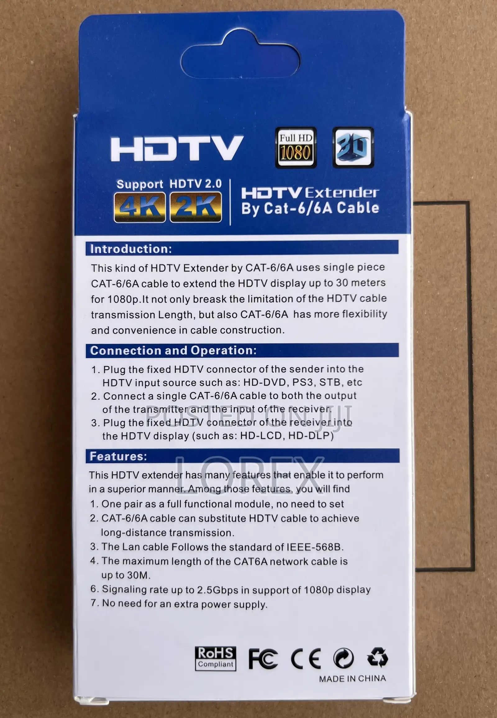 Hdmi to Lan Extender HDTV 30meters