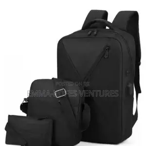 Classic 3 In 1 Backpack For School/Work/Business -black