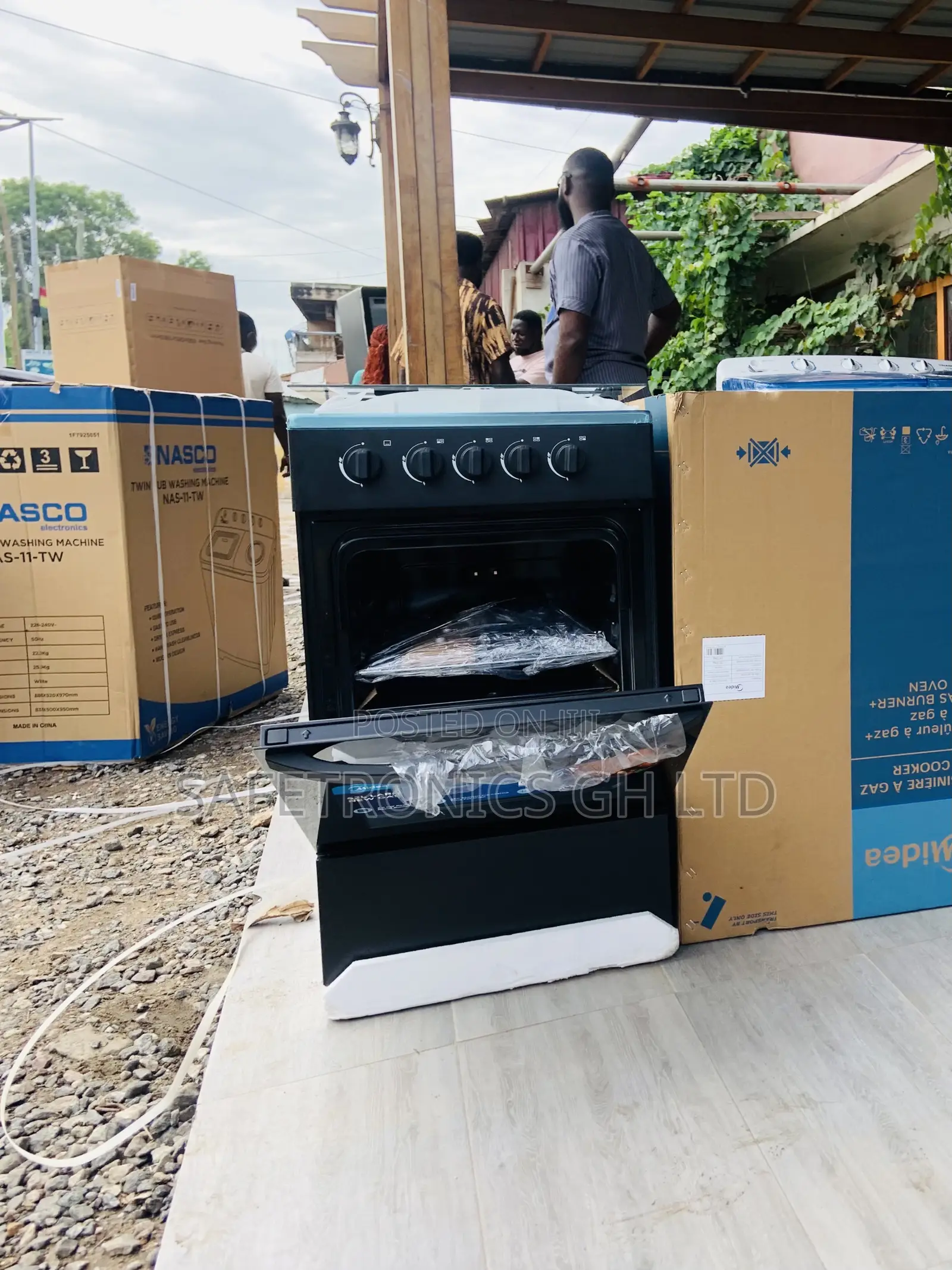 Premium Black 50x50 4 Gas Cooker Oven Black