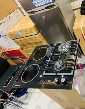 Premium Ceramic 60cm Black Kenwood 2 Electric 2 Gas Cooker