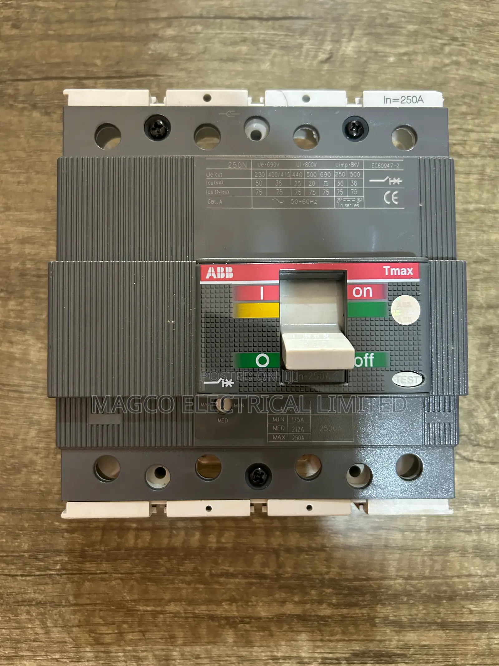 McCb Breaker 250a 4 Pole