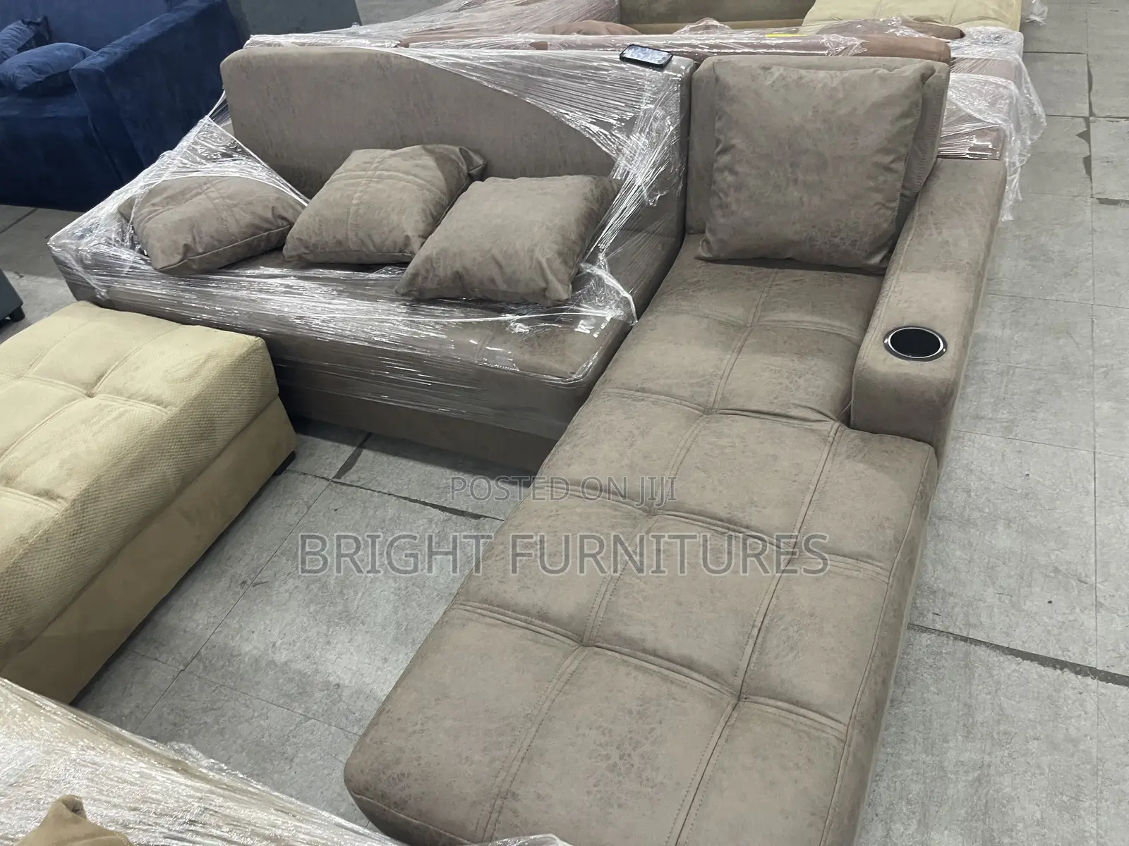 Modern L Shape Quality Sofa Available in Stock