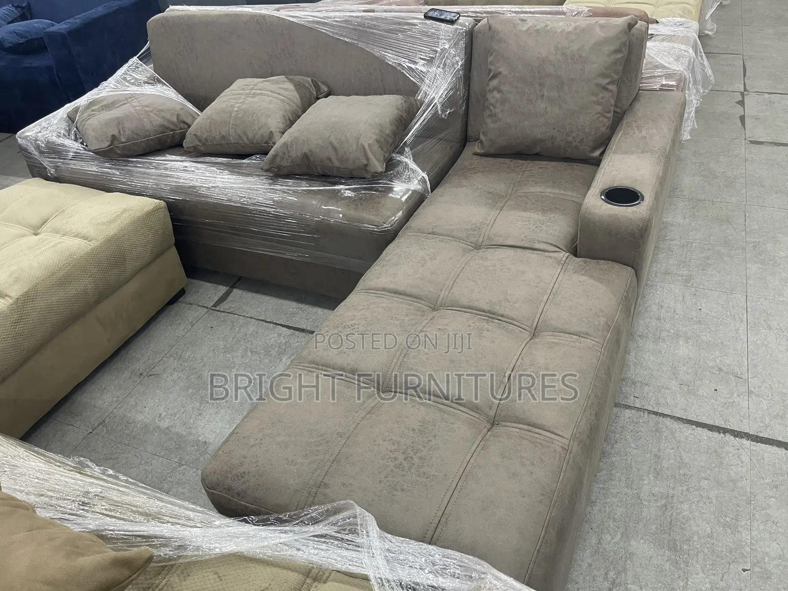 Modern L Shape Quality Sofa Available in Stock