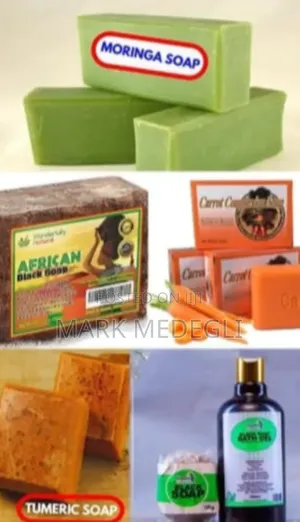 Black Soap, Tumeric Soap, Moringa Soap