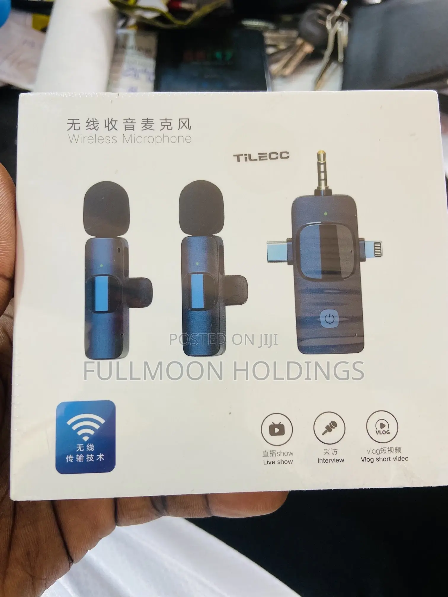 Wireless Dual Microphone For iPhone/Android Phone/Camera/ Pc
