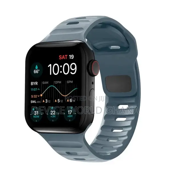 Monochrome Silicone Strap for Apple Watch All Modes S1-S10