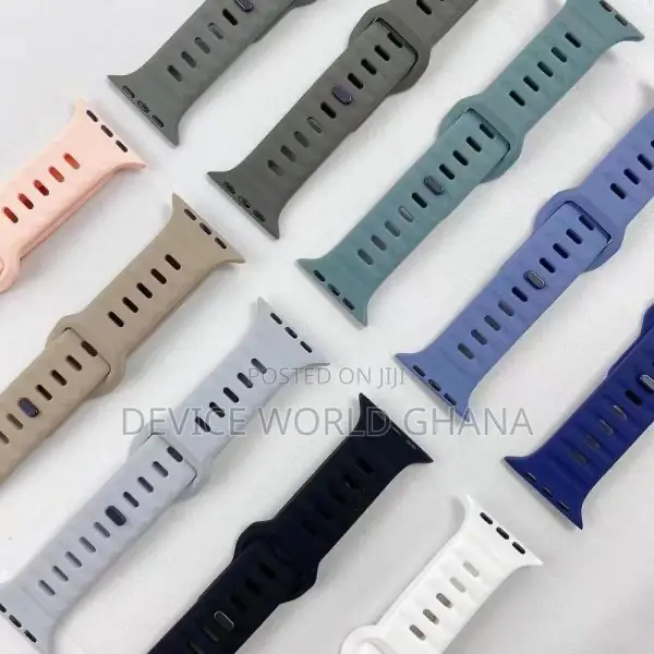 Monochrome Silicone Strap for Apple Watch All Modes S1-S10